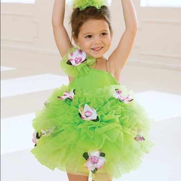 Revolution Dance Lime Green Costume Flower Patch - Picture 2 of 6